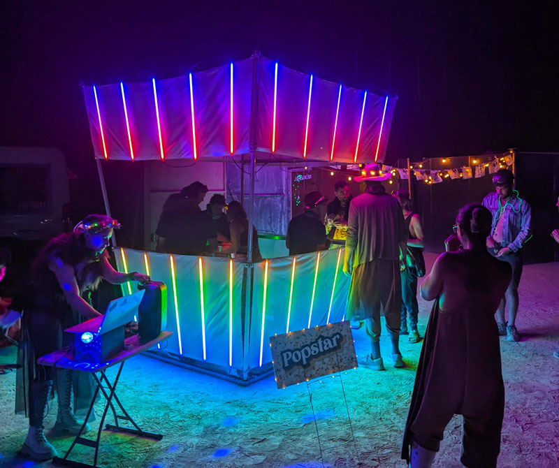 Popstar LED interactive art installation at Burning Man 2023