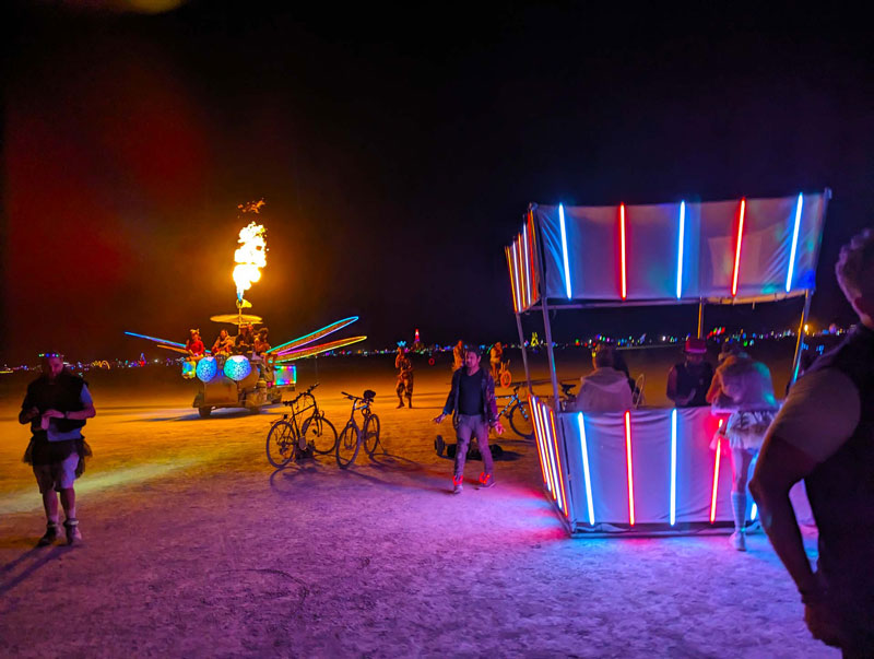 Popstar LED interactive art installation at Burning Man 2023