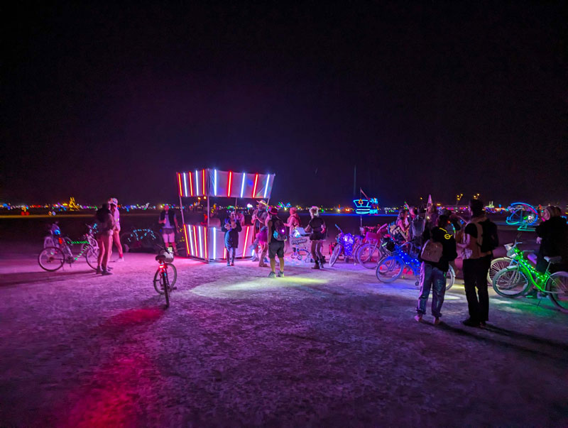 Popstar LED interactive art installation at Burning Man 2023