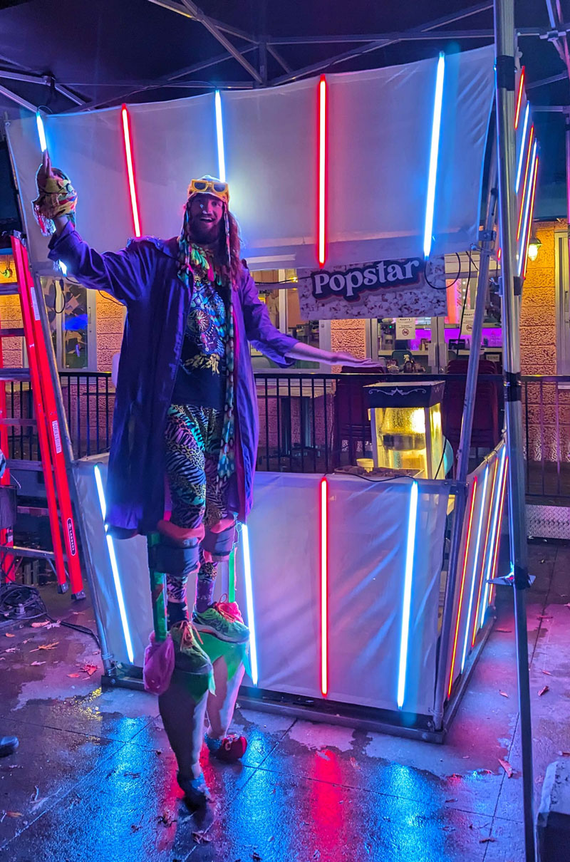 Popstar LED interactive art installation at Lumiere Festival in Vancouver 2023